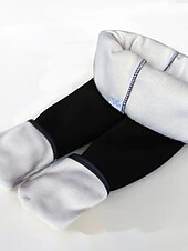 economico Leggings foderati in pile-Per donna Pantaloni in pile Collant Ghette Essenziale Informale Casual Lunghezza intera Vita alta Tinta unica Taglio alto Tenere al caldo Elevata elasticità Ufficio Giornaliero Leggings in lana di
