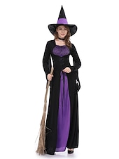 levne Zlé čarodějnice-Čerodějnice předvečer Všech svatých Cosplay kostým Kostým na Večírek Maškarní Valpuržina noc Úbory Dospělé Dámské Plesová maškaráda Mardi Gras Výkon Párty předvečer Všech svatých Jednoduch