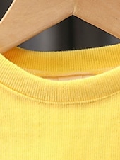 preiswerte Sets-Mädchen 3D Feste Farbe Buchstabe Set aus Kapuzenpullover und Jogginghose Kleidungsset Langarm Herbst Winter Kuschelig Süß Baumwolle kinderkleidung 3-10 Jahre Urlaub Regular Fit