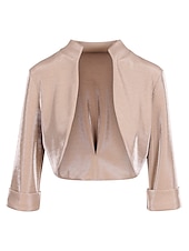 Women's Wrap Bolero Shrug Coats / Jackets Sparkle & Shine 3/4 Length Sleeve Sequined Fall Wedding Wraps With Glitter For Wedding Spring &  Fall4