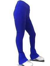 ieftine Pantaloni și colanți pentru patinaj artistic-pantaloni de patinaj artistic pentru femei, fete, bărbați, băieți, colanți de patinaj pe gheață, roz închis, negru, roz, spandex, fleece, elasticitate ridicată, antrenament, competiție, îmbrăcăminte de patinaj termică, caldă, clasică, lungă, gheață