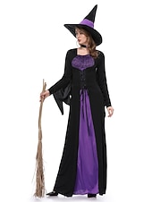 levne Zlé čarodějnice-Čerodějnice předvečer Všech svatých Cosplay kostým Kostým na Večírek Maškarní Valpuržina noc Úbory Dospělé Dámské Plesová maškaráda Mardi Gras Výkon Párty předvečer Všech svatých Jednoduch