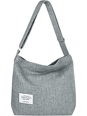 cheap Handbag &amp; Totes-Women&#039;s Canvas Shoulder Bag – Minimalist Adjustable Crossbody Tote for Casual, Travel, and Everyday Use