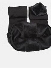 abordables Leggings en polaire-Femmes Pantalon en polaire Collants Leggings Mode Longueur complète Couleur Unie Lifting des fesses Confort Contrôle du ventre Élastique Décontracté Quotidien Noir Grise