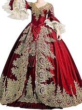 economico Vestiti-Rococò Vittoriano 18° Secolo Lunghezza al pavimento Abito da Ballo A poeta Vintage Abito da ballo Taglie Forti Normale Per donna Reale Halloween Carnevale Mascherata Feste Balli di fine anno