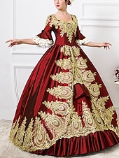 economico Vestiti-Rococò Vittoriano 18° Secolo Lunghezza al pavimento Abito da Ballo A poeta Vintage Abito da ballo Taglie Forti Normale Per donna Reale Halloween Carnevale Mascherata Feste Balli di fine anno