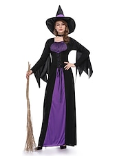 levne Zlé čarodějnice-Čerodějnice předvečer Všech svatých Cosplay kostým Kostým na Večírek Maškarní Valpuržina noc Úbory Dospělé Dámské Plesová maškaráda Mardi Gras Výkon Párty předvečer Všech svatých Jednoduch