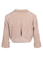 cheap Wedding Guest Wraps-Women's Wrap Bolero Shrug Coats / Jackets Sparkle &amp; Shine 3/4 Length Sleeve Sequined Fall Wedding Wraps With Glitter For Wedding Spring &amp;  Fall