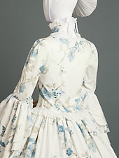 economico Vestiti-Rococò Barocco Vittoriano Lunghezza al pavimento Vestito Abito da Ballo Manica del polsino svasato Principessa Sposa Abito da ballo Costume Halloween Carnevale Mascherata Matrimonio Performance