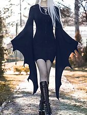 levne Šaty-Retro Punk a gotika Středověké Šaty Maškarní Čerodějnice Čarodějky Dámské Fantazie Steampunk Valpuržina noc předvečer Všech svatých Karneval Plesová maškaráda předvečer Všech svatých Večírek Dospělé