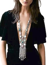 billiga Halsband och hängen-Dam Halsband Dagligen Utomhus Geometri Halsband