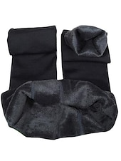 abordables Leggings en polaire-Femmes Pantalon en polaire Collants Leggings Mode Longueur complète Couleur Unie Lifting des fesses Confort Contrôle du ventre Élastique Décontracté Quotidien Noir Grise