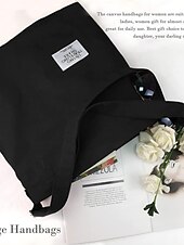 cheap Handbag &amp; Totes-Women&#039;s Canvas Shoulder Bag – Minimalist Adjustable Crossbody Tote for Casual, Travel, and Everyday Use