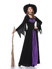 levne Zlé čarodějnice-Čerodějnice předvečer Všech svatých Cosplay kostým Kostým na Večírek Maškarní Valpuržina noc Úbory Dospělé Dámské Plesová maškaráda Mardi Gras Výkon Párty předvečer Všech svatých Jednoduch