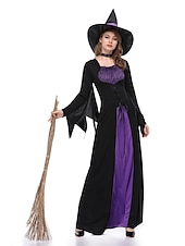 levne Zlé čarodějnice-Čerodějnice předvečer Všech svatých Cosplay kostým Kostým na Večírek Maškarní Valpuržina noc Úbory Dospělé Dámské Plesová maškaráda Mardi Gras Výkon Párty předvečer Všech svatých Jednoduch