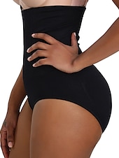 billige Shapewear-Dame Boxershorts Formet Bekledning Mote Formede Klær Korsetter Kort Høy Midje عادي Midjekontroll Rumpeløft Komfort Høy Elastisitet Fritid / hverdag Hud Svart (SVART) Tynn