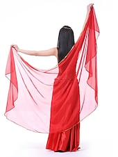 abordables Accessoires de danse-Accessoires de danse du ventre voile écharpe à main performance femme écharpe en mousseline de soie accessoires de pratique multicolores