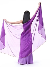 abordables Accessoires de danse-Accessoires de danse du ventre voile écharpe à main performance femme écharpe en mousseline de soie accessoires de pratique multicolores