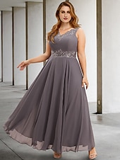abordables Avec veste-Robe de deux pièces A-Line invitée de mariage robe élégante formalité longueur thé sans manches col en V chiffon avec appliqués 2025 taille personnalisée gratuite