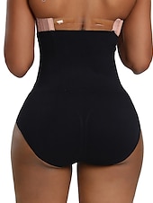 billige Shapewear-Dame Boxershorts Formet Bekledning Mote Formede Klær Korsetter Kort Høy Midje عادي Midjekontroll Rumpeløft Komfort Høy Elastisitet Fritid / hverdag Hud Svart (SVART) Tynn