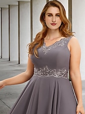 abordables Avec veste-Robe de deux pièces A-Line invitée de mariage robe élégante formalité longueur thé sans manches col en V chiffon avec appliqués 2025 taille personnalisée gratuite