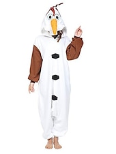 abordables Disfraces de mono-Muñeco de Nieve Pijamas de navidad Disfraz de mono Hombre Mujer Navidad Carnaval Nochebuena Navidad Adultos Fiesta Navidad Pijama Mono