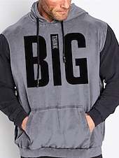 abordables Sweats à capuche grande taille pour hommes-Homme Grande Taille Sweat à capuche Grand et grand Impression 3D Capuche Poche manche longue Printemps &amp; Automne Mode Vêtement de rue basique Confortable Travail Usage quotidien Hauts