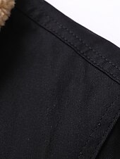 baratos Jaquetas Cargo-Homens Casaco de inverno Jaqueta de Inverno Casaco de lã Jaqueta de trabalho Roupa Diária Férias Quente Bolsos Botão para baixo Inverno Cor Sólida / Simples Conforto Lazer Aberto para a Lateral Cinza