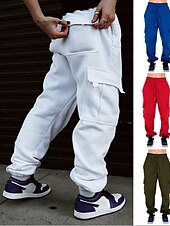 お買い得  ランニングパンツとタイツ-女性用 ジョガーパンツ カーゴパンツ ドローストリング バギー ボトムズ スポーツ アスレイジャー 冬 高通気性 ソフト モイスチャーコントロール ジムトレーニング ランニング ジョギング スポーツウェア アクティブウェア ソリッド ブラック ホワイト アーミーグリーン