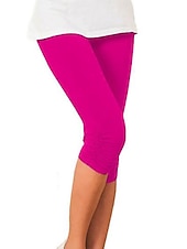 billiga Enkla Leggings-Dam Yogabyxor Solskydd Magkontroll Rumplyft Hög midja Yoga Kondition Gymträning Caprileggings Underdelar Violett Svart Vit sporter Sportkläder Hög Elasisitet Mager