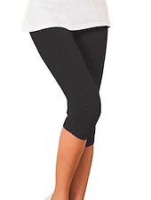 billiga Enkla Leggings-Dam Yogabyxor Solskydd Magkontroll Rumplyft Hög midja Yoga Kondition Gymträning Caprileggings Underdelar Violett Svart Vit sporter Sportkläder Hög Elasisitet Mager