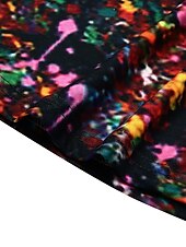 levne Šaty umění a designu-Ženské midi šaty volnočasové šaty zimní šaty swing šaty dovolená móda základní formální dovolená večírek pravidelně padnoucí tie dye barevný gradient dlouhý rukáv posádka krk žlutá modrá velbloudí