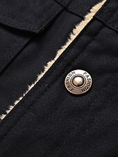 baratos Jaquetas Cargo-Homens Casaco de inverno Jaqueta de Inverno Casaco de lã Jaqueta de trabalho Roupa Diária Férias Quente Bolsos Botão para baixo Inverno Cor Sólida / Simples Conforto Lazer Aberto para a Lateral Cinza