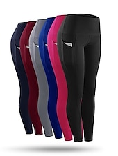 abordables Leggings et collants de yoga-Femme Pantalon de compression Collant Legging Running Course avec poche téléphone Sous Vêtement Plein Air Athlétique Athleisure Hiver Respirable Doux Compression Aptitude Exercice Physique