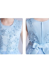 levne Dívčí květinové šaty-Děti Dívčí Květinové dívčí šaty Šaty Květiny Bez rukávů Svatební Párty Flitry Princeznovské Sladký Polyester Délka ke kolenům Květinové dívčí šaty Léto 3-12 let Bílá Světlá růžová Námořnická modř