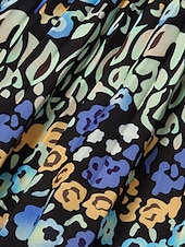 abordables Robes de vacances-robe décontractée pour femme robe swing robe à pois robe longue robe maxi robe en mousseline plissée vert noir bleu sans manches imprimé printemps été licou vacances plage tous les jours 2023 s m l xl