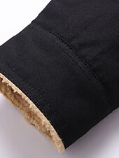 baratos Jaquetas Cargo-Homens Casaco de inverno Jaqueta de Inverno Casaco de lã Jaqueta de trabalho Roupa Diária Férias Quente Bolsos Botão para baixo Inverno Cor Sólida / Simples Conforto Lazer Aberto para a Lateral Cinza