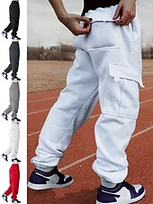 お買い得  ランニングパンツとタイツ-女性用 ジョガーパンツ カーゴパンツ ドローストリング バギー ボトムズ スポーツ アスレイジャー 冬 高通気性 ソフト モイスチャーコントロール ジムトレーニング ランニング ジョギング スポーツウェア アクティブウェア ソリッド ブラック ホワイト アーミーグリーン