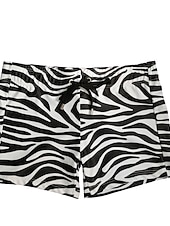 preiswerte Boxershorts für Herren-Herren 1 Packung Unterwäsche Boxer Bademode Kordelzug Bedruckt Polyester Atmungsaktiv Weich Farbblock Mittlere Taillenlinie Schwarz