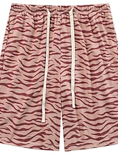 billiga Sov botten-Herr Vardagsklädsel Pyjamasshorts Djur Grafiska tryck Ledigt Komfort Hem Dagligen Säng Bomull Andningsfunktion Mjuk Elastisk midja Sommar Vår Sjöblå Svart