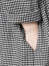 halpa Mekot-Naisten Musta Kevät Syksy Pitkä mekko Maxi mekko Pellava-inspiroidut mekot Rento mekko Puuvillapellavamekko Perus Vapaa-aika ulko- Päivittäin Viikonloppu Loose Fit Skottiruutukuvio Tiukka pyöre