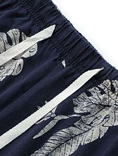 billiga Sov botten-Herr Vardagsklädsel Pyjamasshorts Djur Grafiska tryck Ledigt Komfort Hem Dagligen Säng Bomull Andningsfunktion Mjuk Elastisk midja Sommar Vår Sjöblå Svart