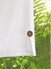 economico Pantaloni-Per donna Pantaloni di lino Chino Simillino Tasche laterali Spacco cascante Polpaccio Nero