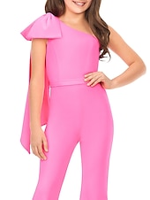 billiga Brudnäbbsklänningar-jumpsuits golvlängd blomma flicka klänning tävling &amp;amp; prestanda juniorer söt balklänning chiffong med rosett(ar) elegant passform 3-16 år