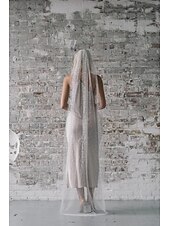 cheap Wedding Veils-One-tier Simple / Sparkle &amp; Shine Wedding Veil Chapel Veils with Sequin 78.74 in (200cm) Tulle dress to impress