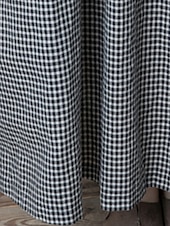 halpa Mekot-Naisten Musta Kevät Syksy Pitkä mekko Maxi mekko Pellava-inspiroidut mekot Rento mekko Puuvillapellavamekko Perus Vapaa-aika ulko- Päivittäin Viikonloppu Loose Fit Skottiruutukuvio Tiukka pyöre