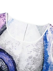 cheap Art&amp;Design Dress-Women&#039;s Maxi Dress Casual Dress Sundress Shift Dress Modern Vacation Party Casual Regular Fit Color Block Abstract Sleeveless Crew Neck Yellow Blue Purple Orange