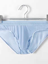 economico Slip, boxer ed intimo Uomo-Per uomo 3 pezzi Slip Nylon Seta sintetica Traspirante Lavabile Comodo Liscio A vita medio-alta Rosa chiaro Nero