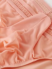 economico Slip, boxer ed intimo Uomo-Per uomo 3 pezzi Slip Nylon Seta sintetica Traspirante Lavabile Comodo Liscio A vita medio-alta Rosa chiaro Nero