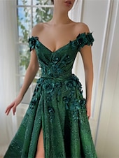 ieftine Rochii de Banchet-Rochii de bal A-Line rochie florală pentru oaspeți la nunți petrecere de nuntă tren de curte fără mâneci fără umeri satin cu fante și aplicații rochie pentru oaspeții la nunți 2025